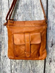 Art N Vintage -Presley Tab Crossbody Tan