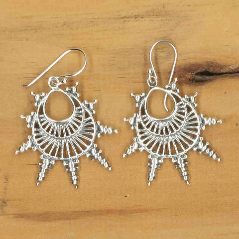 Double Crescent Ray Earrings